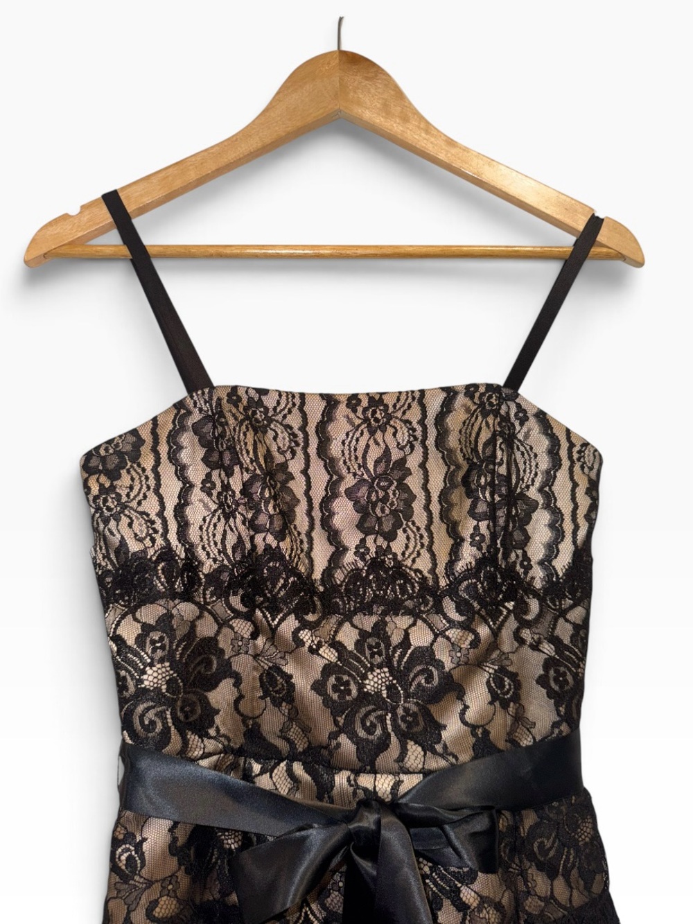 Jessica McClintock Black Lace Mini Dress 4 Y2K Vintage Homecoming 2003 EUC 🟡 - Picture 7 of 14